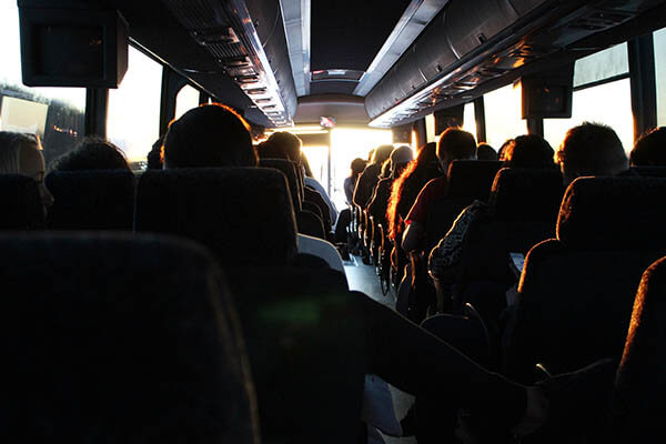 spacious coach bus rentals in Birmingham